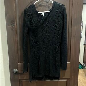 Vanity Black Long Sleeve Knit Dress